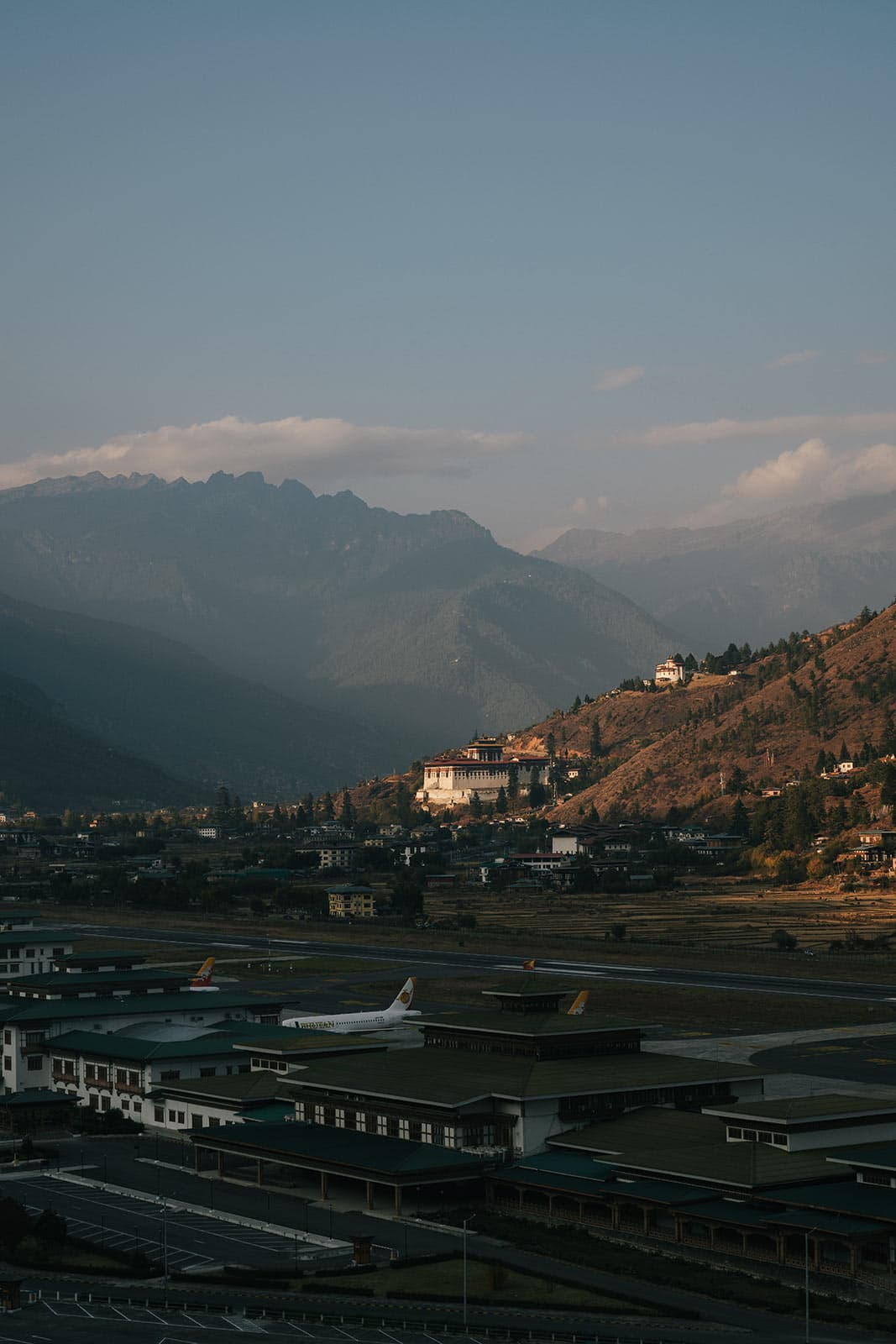 Panoramic view of Paro Valley